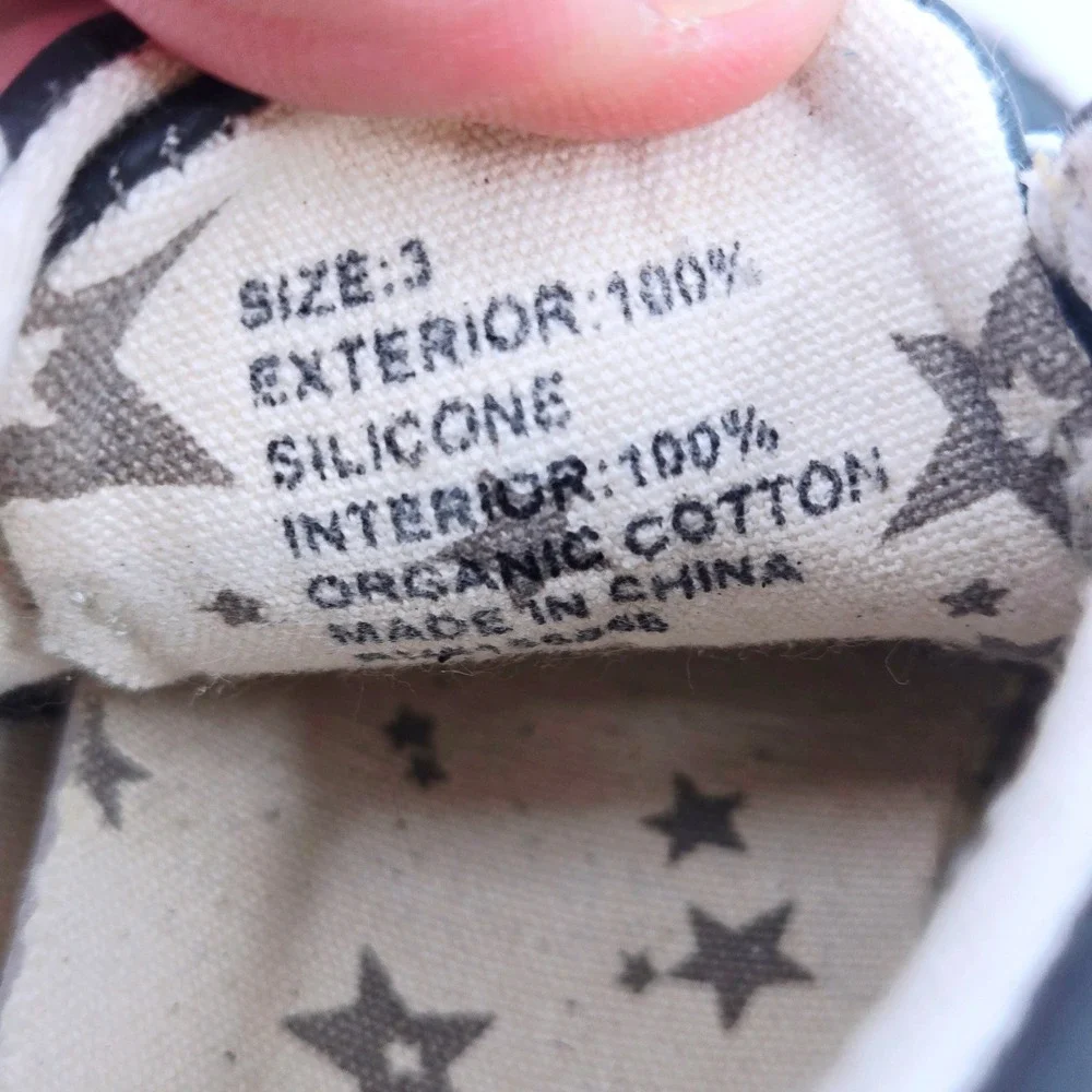 JuJuBe Eco Steps Black Washable Baby Sneaks Size 3‎ 6-9 Months